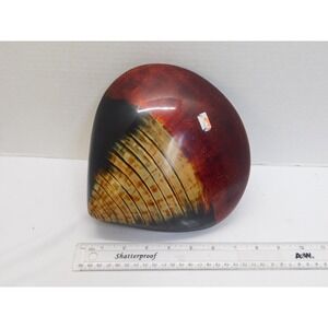 VINTAGE SHELL STYLED TRINKET BOX LARGE LACQUERED